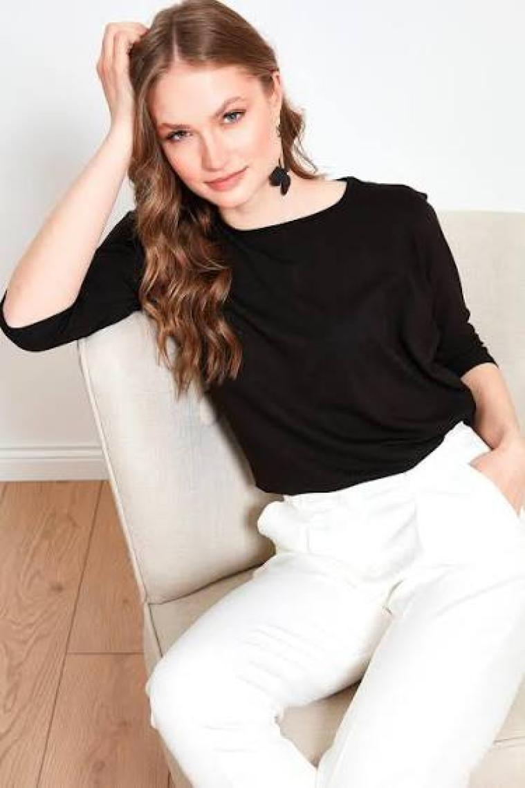 Lela Bisiklet Yaka Truvakar Kol Bluz Kadın Bluz 5861416Y
