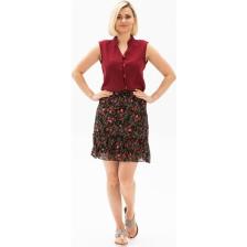 Kolsuz Şile Bezi Arzu Yazlık Bluz Bordo Brd