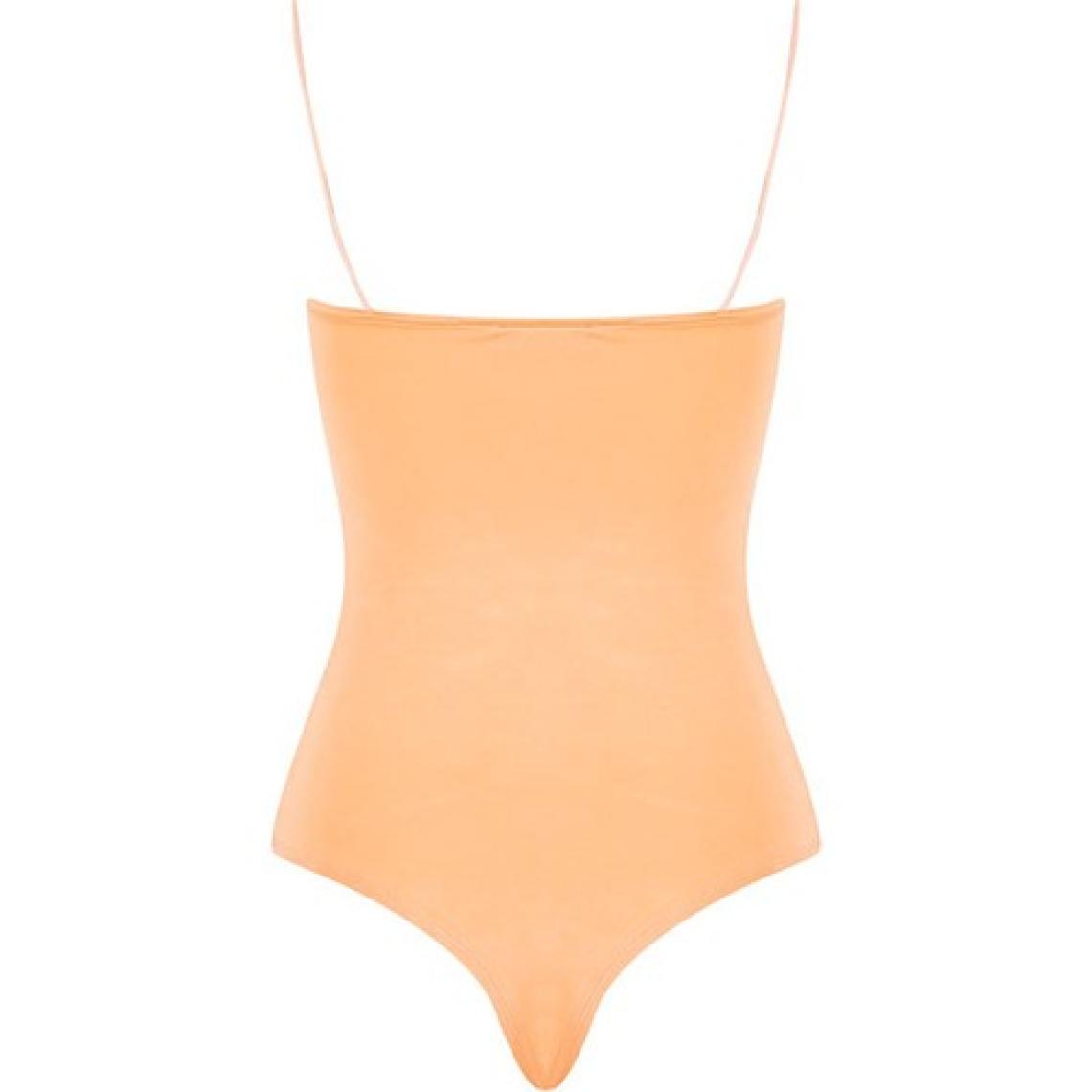 Rivus Ip Askılı Degaje Yaka Bodysuit - Turuncu