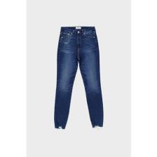 Cross Jeans Judy Koyu Mavi Yüksek Bel Skinny Fit  Paçası Yıpratmalı Jean Pantolon C 4521-174