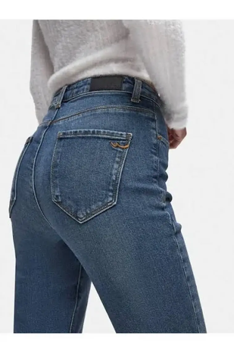 LTB Kadın Dores Yüksek Bel Dar Paça Slım Mom Jean Pantolon
