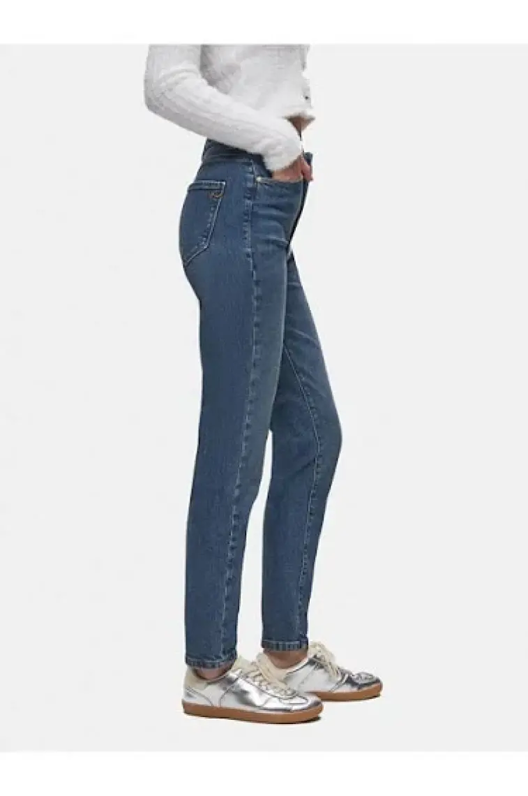 LTB Kadın Dores Yüksek Bel Dar Paça Slım Mom Jean Pantolon