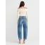 Dilvin 71716 Paça Ucu Dikişsiz Pensli Denim Pantolon-Mavi