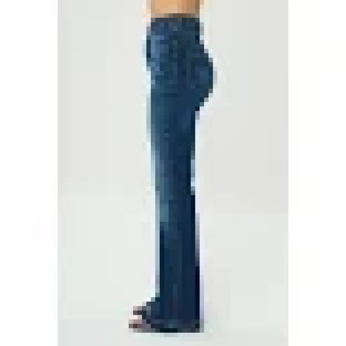 Cross Jeans Ariana Koyu Mavi Yüksek Bel Paçası Kesikli Flare Jean Pantolon C 4528-030