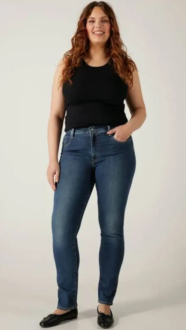 724™ High Rise Straight Kadın Jean Pantolon -  Blue Swell
