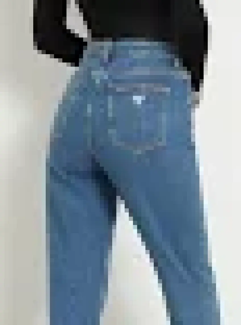 Guess Normal Bel Ankle Paça Mom Fit Mavi Kadın Denim Pantolon W2YA21D4NH5AUMD