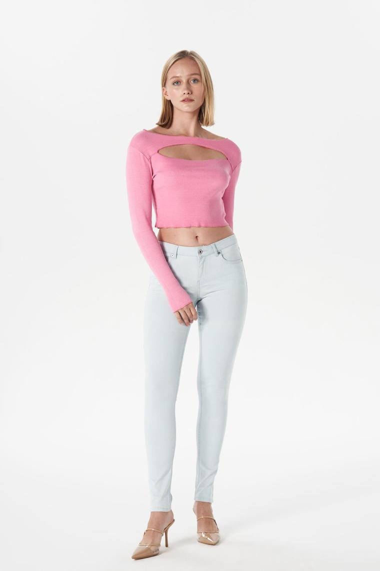 Cross Jeans Judy Açık Mavi Skinny Fit  Pantolon Jean C 4678-005