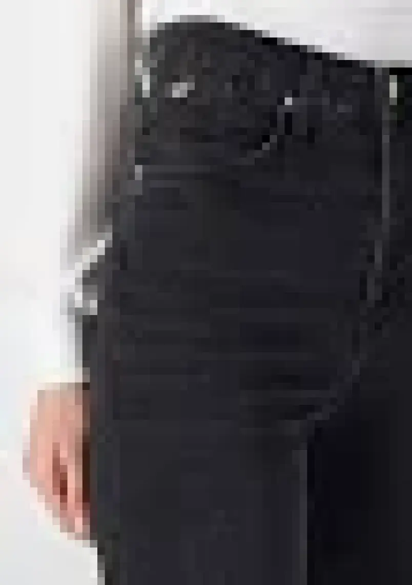 Flare Fit Yüksel Bel Ispanyol Paça Kadın Siyah Jean Pantolon