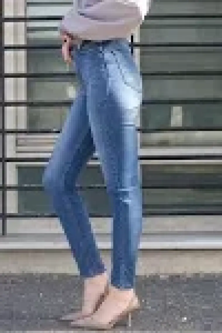 Madmext Mavi Yüksek Bel Skiny Fit Denim Kadın Jean MG1643