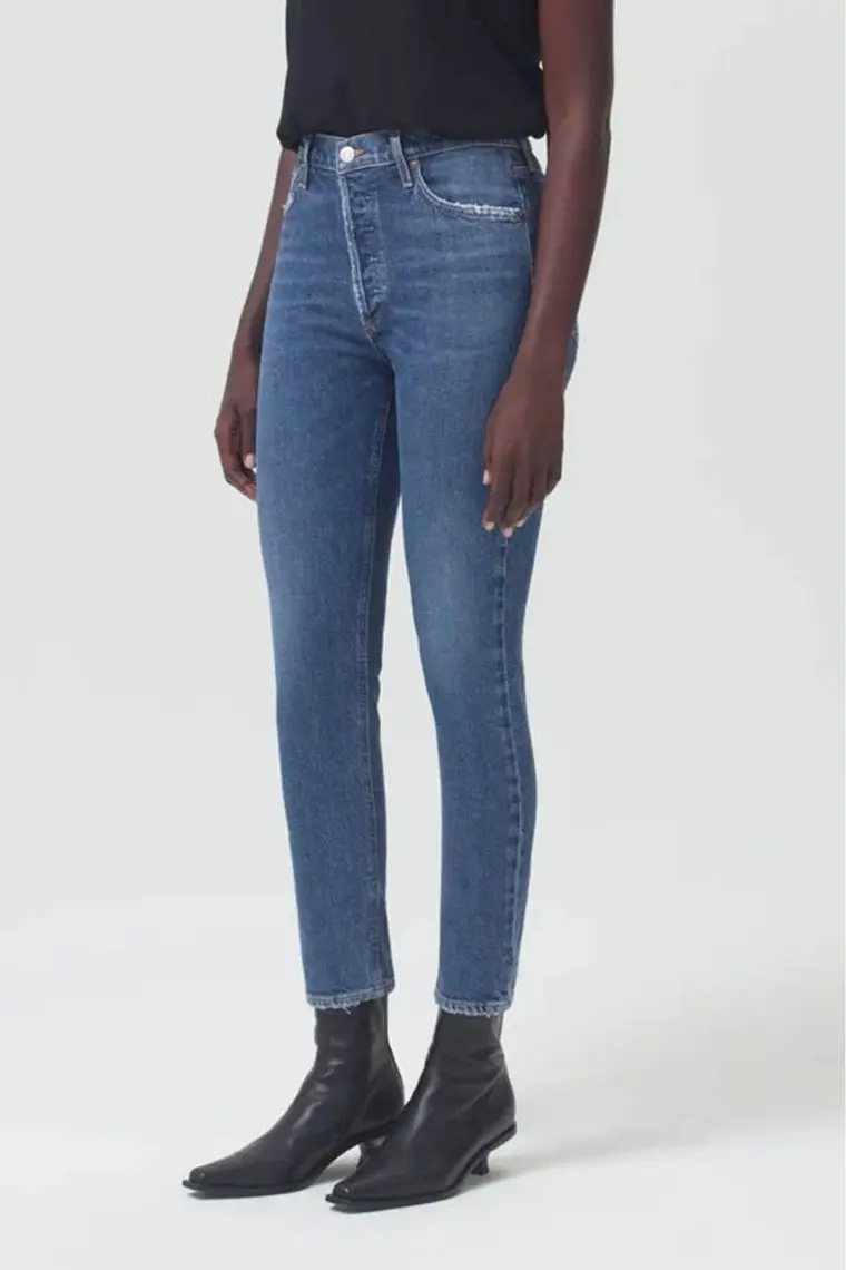 Madmext Mavi Yüksek Bel Skiny Fit Denim Kadın Jean MG1643