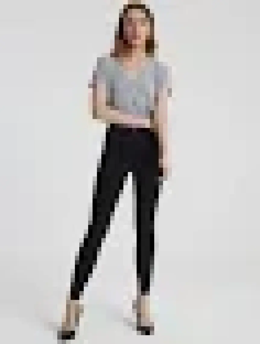 Cross Jeans Janıe Siyah Yüksek Bel Önü Cepsiz Jegging Jean Pantolon C 4520-042