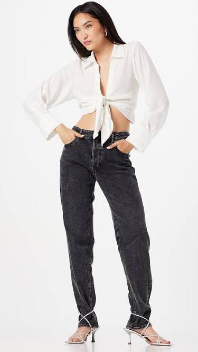 Jack & Jones Jjxx Yüksek Bel Bol Paça Straight Kadın Denim Pantolon 12229026