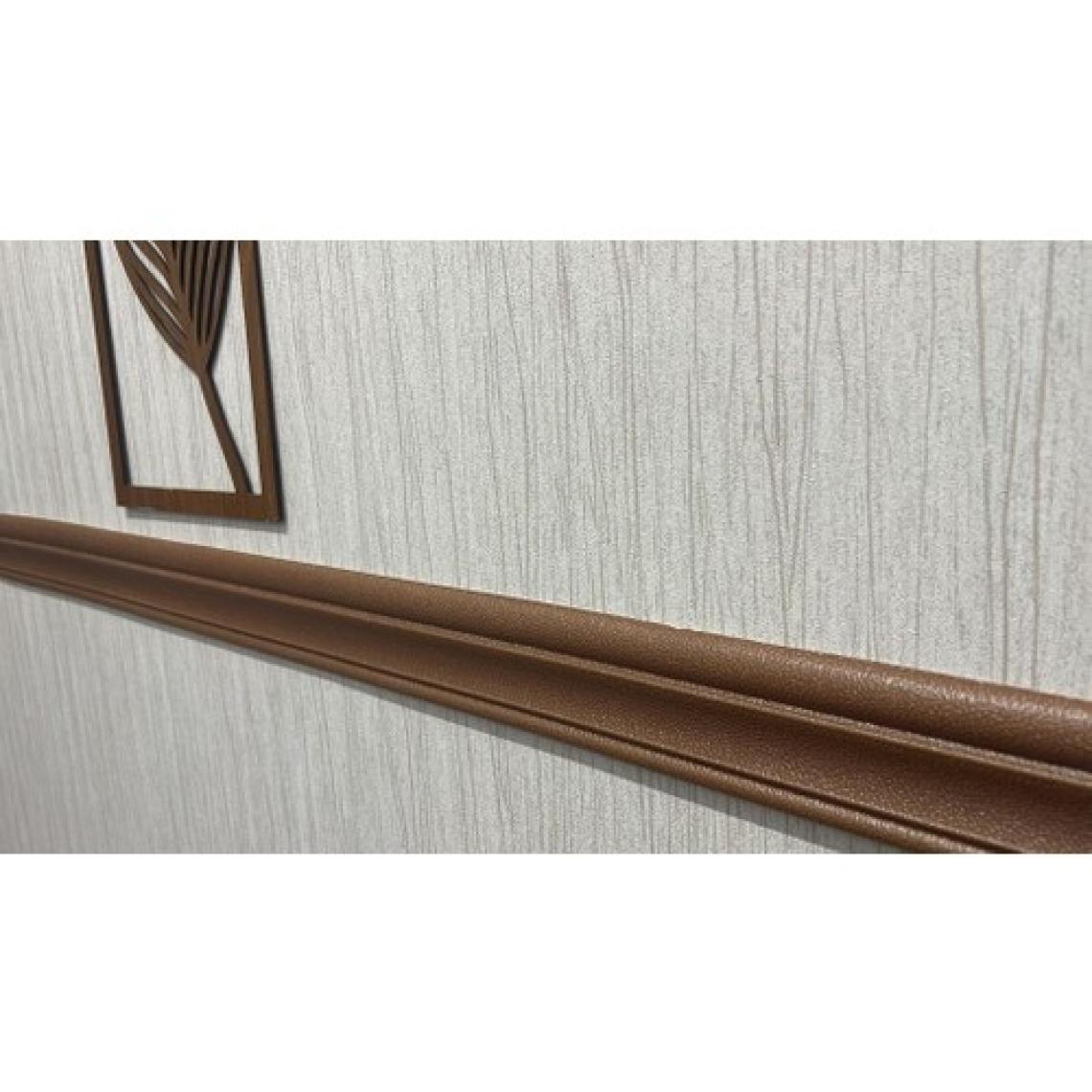 Renkli Duvarlar Kahverengi Düz 8CM-117CM Yapışkanlı Çıta Çerçeve Süpürgelik