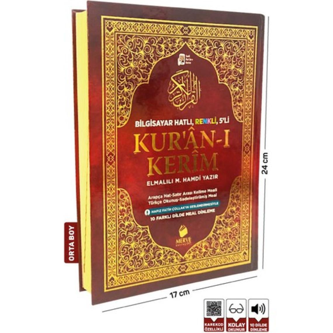 Orta Boy Kur'an-ı Kerim ve Satır Arası Kelime Türkçe Okunuşlu ve Meali - Elmalılı Hamdi Yazır