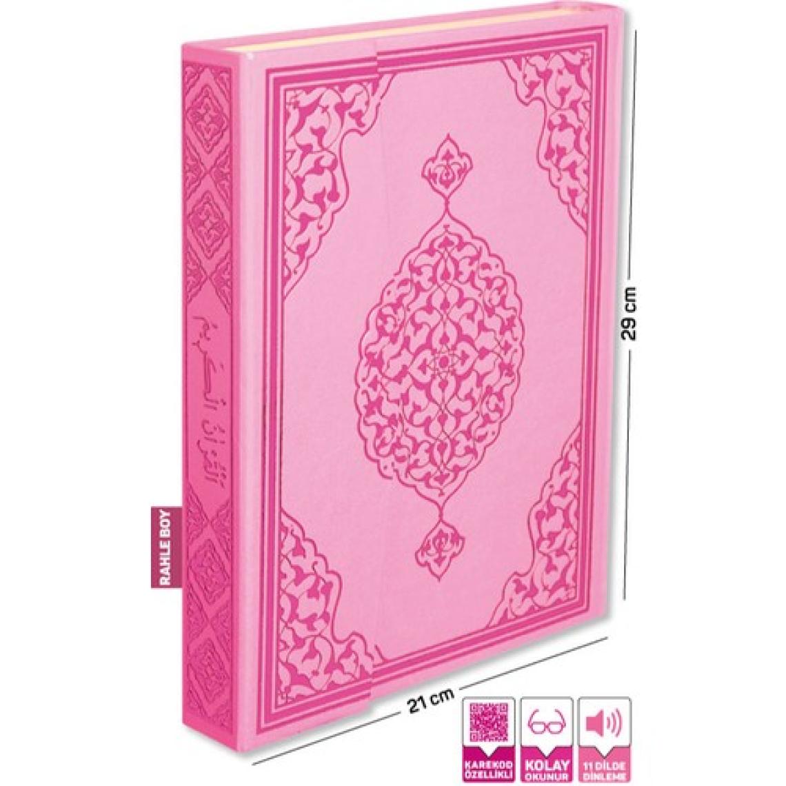 Kuranı Kerim Bilgisayar Hatlı Pembe Renk Rahle Boy - Merve Yayınları
