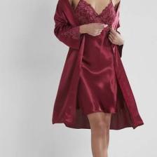 Pierre Cardin  Saten Dantelli Gecelik & Sabahlık Takım -  4050