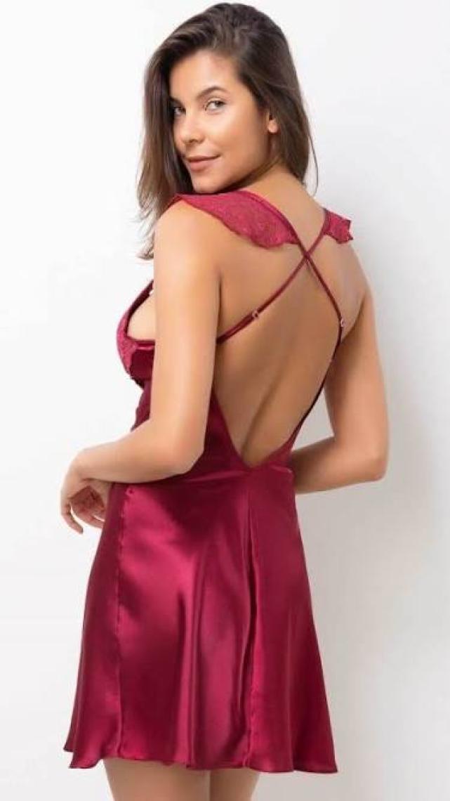 Pierre Cardin  Saten Dantelli Gecelik & Sabahlık Takım -  4050
