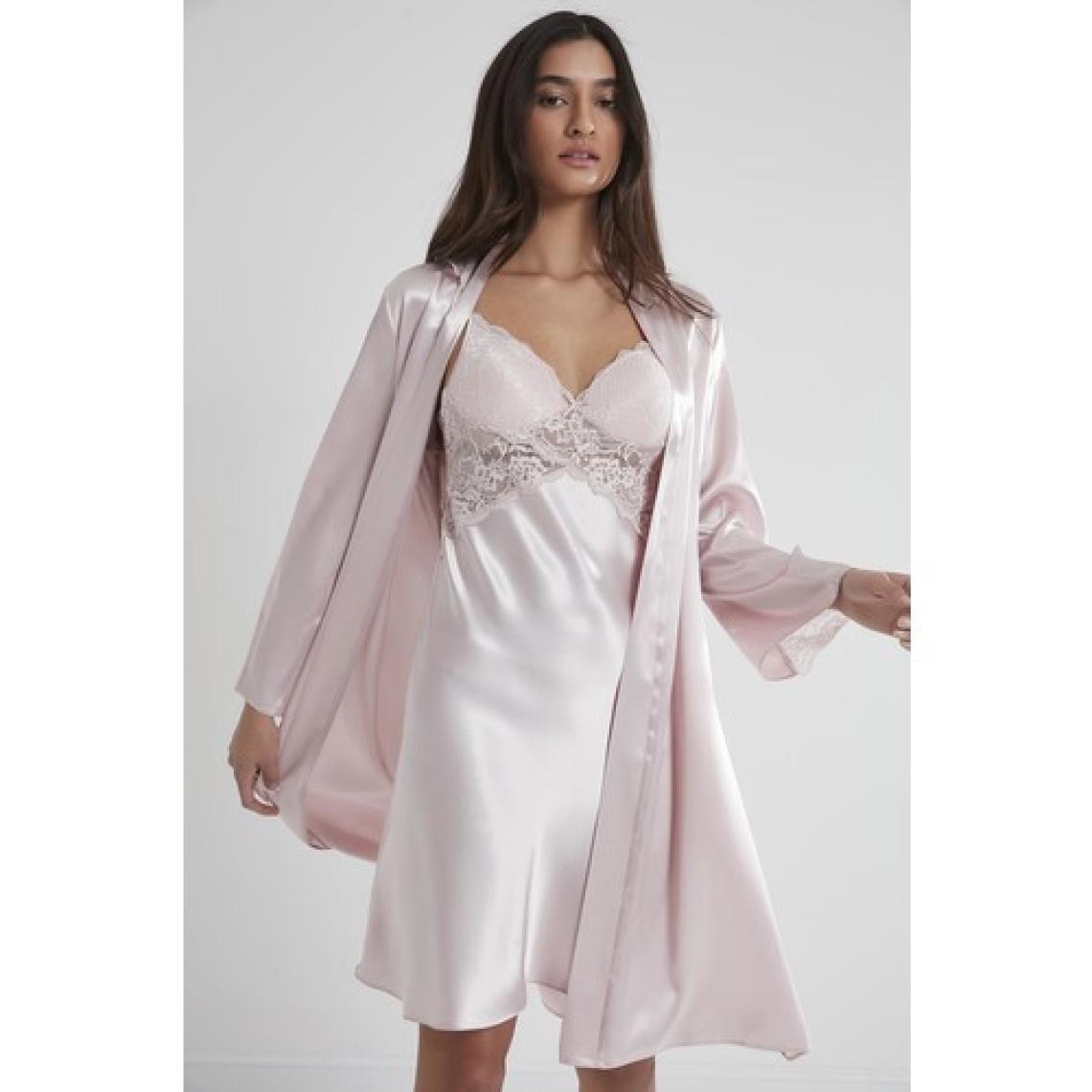 Pierre Cardin  Saten Dantelli Gecelik & Sabahlık Takım -  4050