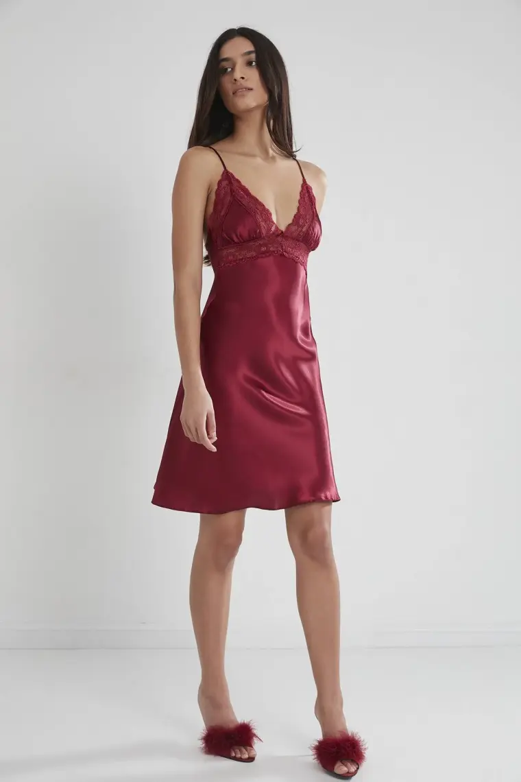 Pierre Cardin  Saten Dantelli Gecelik  - 624