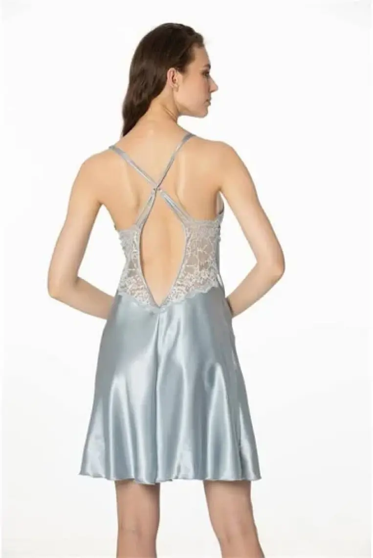 Pierre Cardin  Saten Dantelli Gecelik & Sabahlık Takım  - 4285