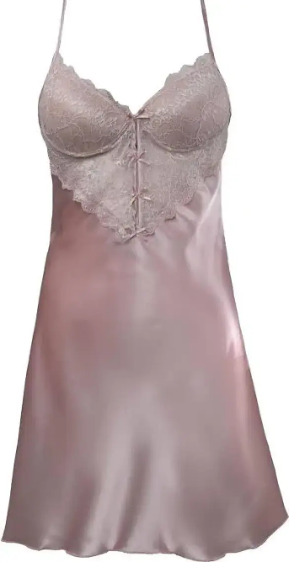 Pierre Cardin  Saten Dantelli Gecelik & Sabahlık Takım -  4050
