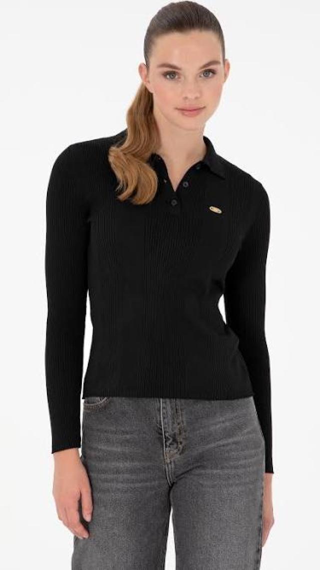 U.S. Polo Assn. Kadın Siyah Kazak /triko 50297087-VR046