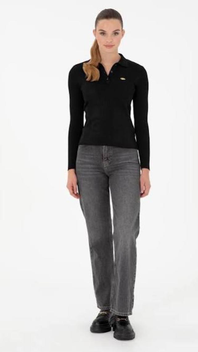 U.S. Polo Assn. Kadın Siyah Kazak /triko 50297087-VR046