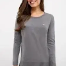 U.S. Polo Assn. Kadın Gri Basic Triko Kazak 50224704-VR109