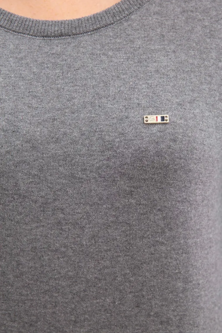 U.S. Polo Assn. Kadın Gri Basic Triko Kazak 50224704-VR109