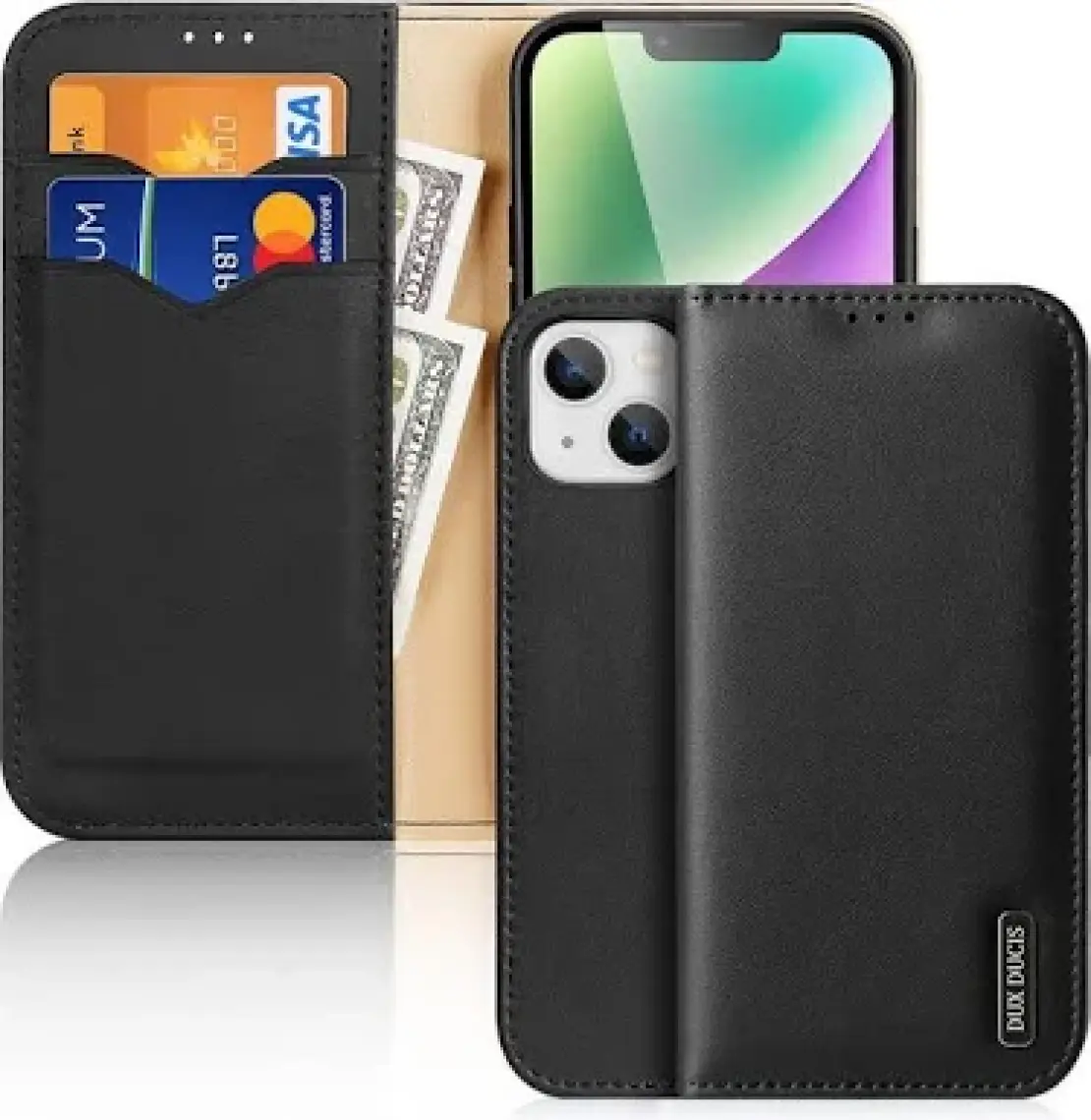 ally mobile Dux Ducis iPhone 12 - 12 Pro Kılıf Mıknatıslı Cüzdanlı Deri Kılıf Hivo Series