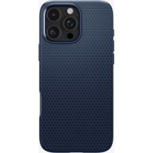 Spigen iPhone 16 Pro Max ince Kılıf Liquid Air Hava Kanalı Teknolojisi™ Askeri Sınıf Koruma Navy Blue Dokulu Yüzey Kapak - ACS07989