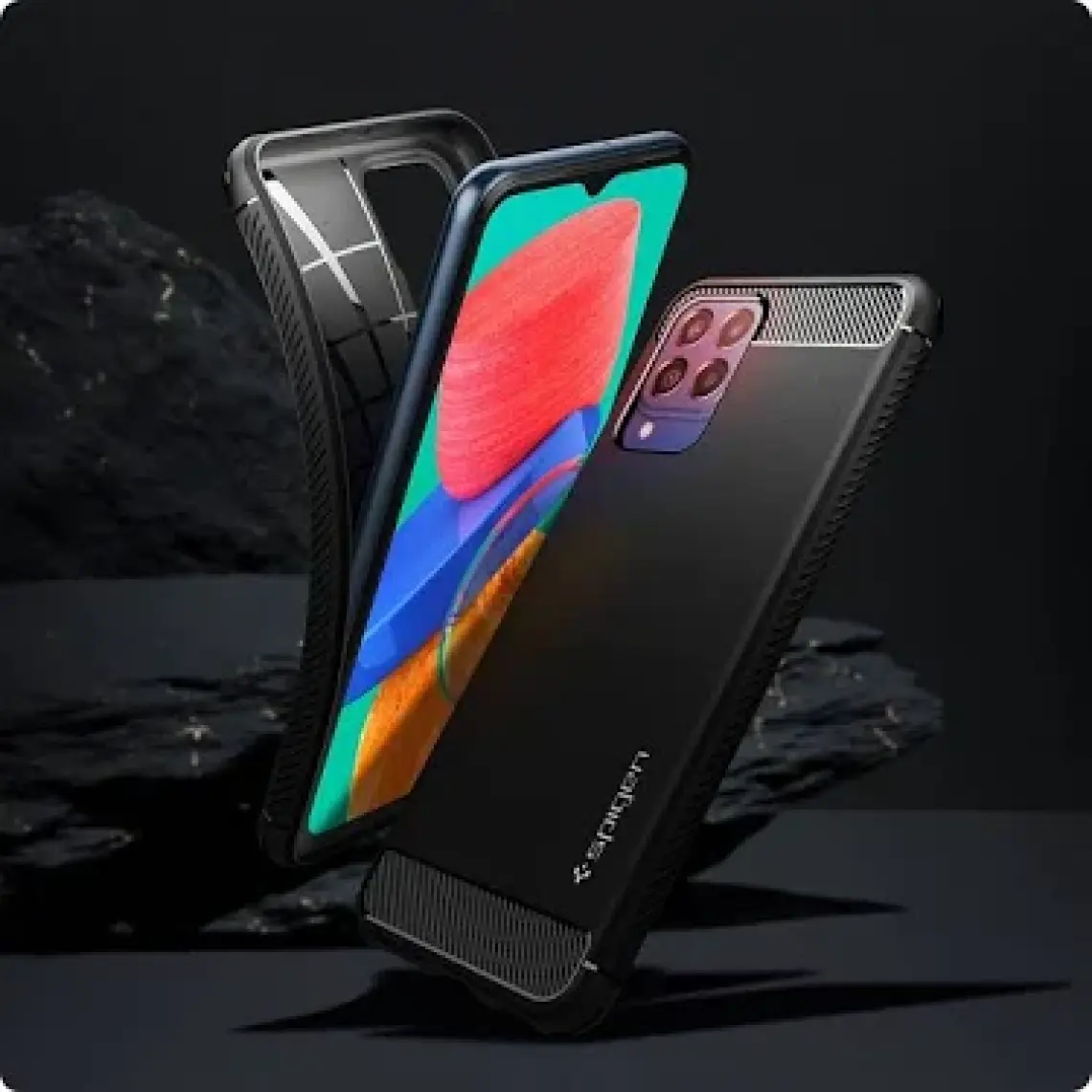 Spigen Galaxy M33 5G Kılıf Rugged Armor Matte Black - ACS04161