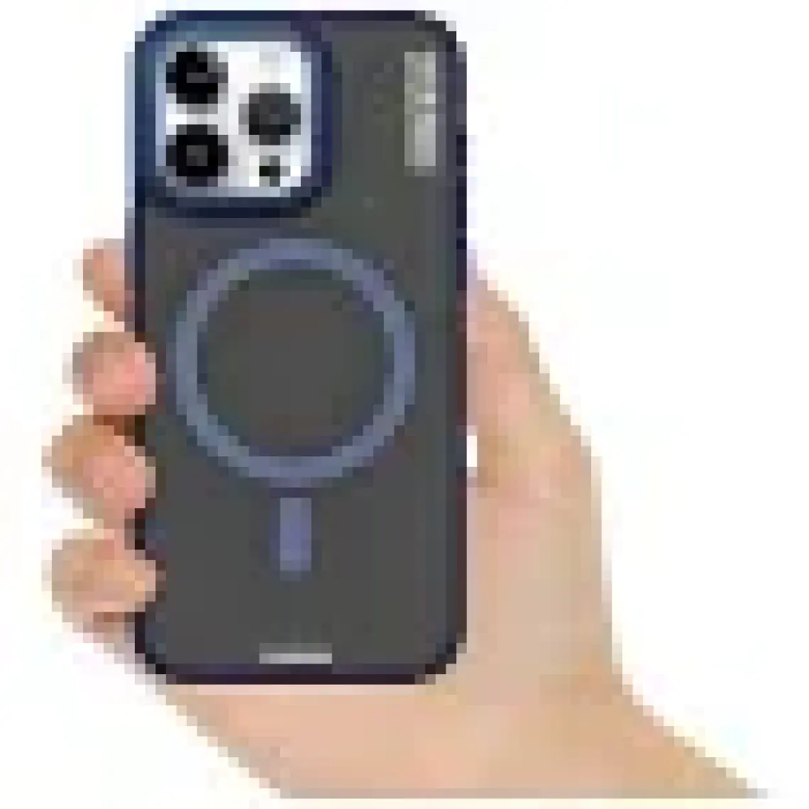 YoungKit iPhone 15 Pro Max Uyumlu Kılıf Magsafe Şarj Özellikli Youngkit Rock Sand Serisi Kapak Mavi