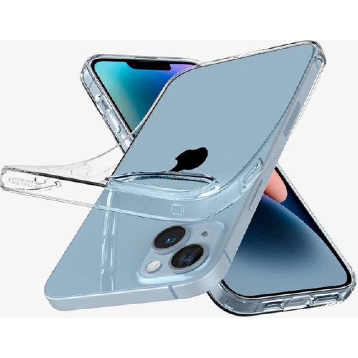 Spigen iPhone 14 Plus Kılıf Liquid Crystal 4 Tarafı Tam Koruma Crystal Clear - ACS04887