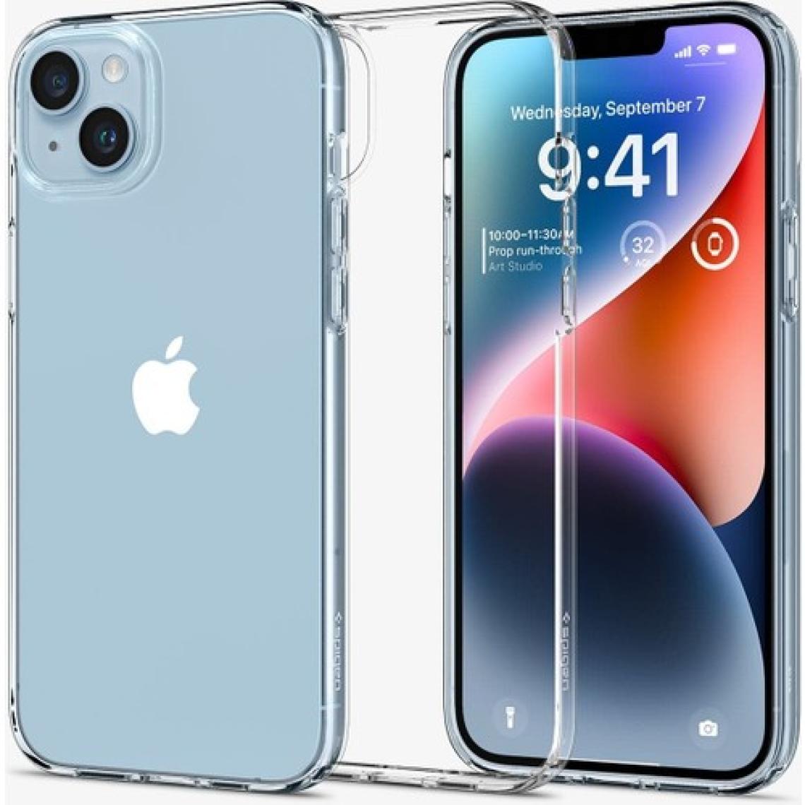 Spigen iPhone 14 Plus Kılıf Liquid Crystal 4 Tarafı Tam Koruma Crystal Clear - ACS04887