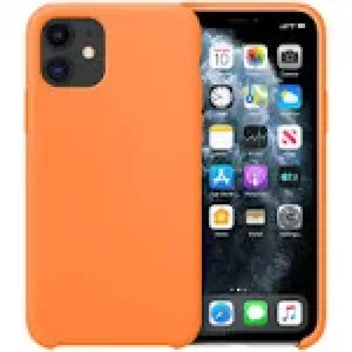 Buff iPhone 11 Rubber Fit Kılıf Light Orange