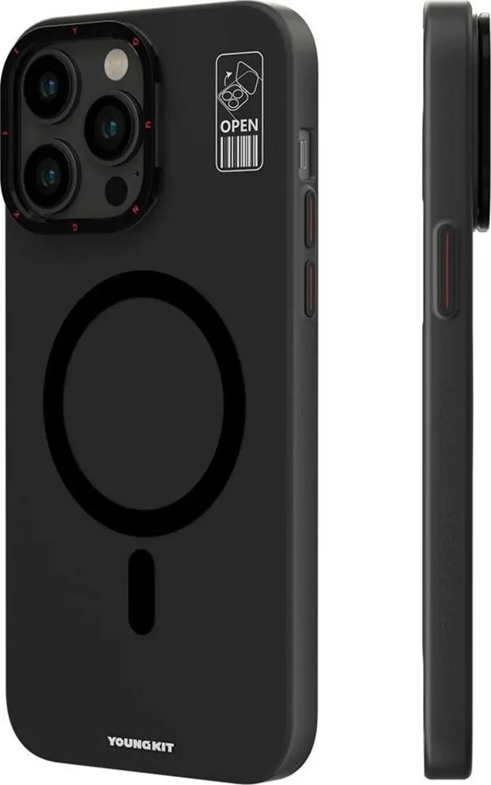 YoungKit iPhone 14 Pro Uyumlu Kılıf Magsafe Şarj Özellikli Standlı Youngkit Hermit Bracket Serisi Kapak