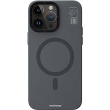 YoungKit iPhone 15 Pro Max Uyumlu Kılıf Magsafe Şarj Özellikli Standlı Youngkit Hermit Bracket Kapak Gri