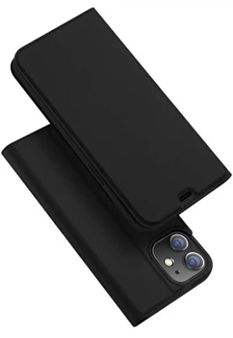 Dux Ducis Apple iPhone 12- 12 Pro Kılıf Kapaklı Flip Cover Kılıf Skin Pro Series Kılıf AL-33940 Siyah