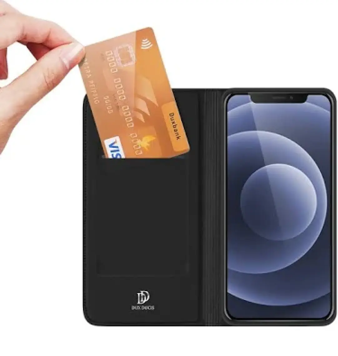 Dux Ducis Apple iPhone 12- 12 Pro Kılıf Kapaklı Flip Cover Kılıf Skin Pro Series Kılıf AL-33940 Siyah