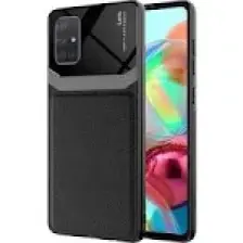 wowacs Samsung Galaxy A71 Uyumlu Kılıf Deri Görünümlü Tpu Sert Malzeme Kapak Kılıf