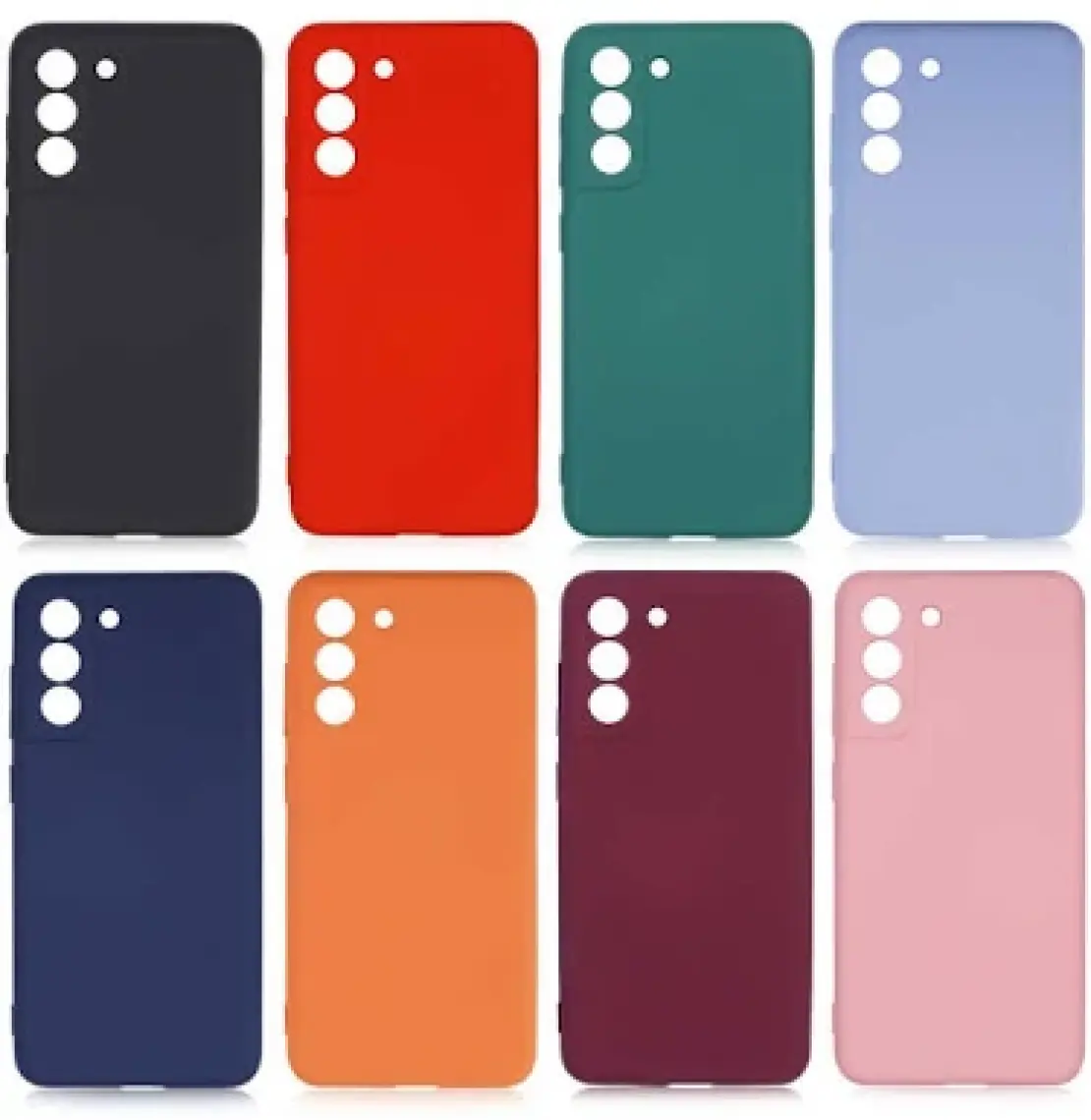 Case 4U S21 fe Uyumlu Kılıf Kamera Korumalı Içi Kadife Logosuz Mara Lansman Silinebilir Kılıf Turuncu