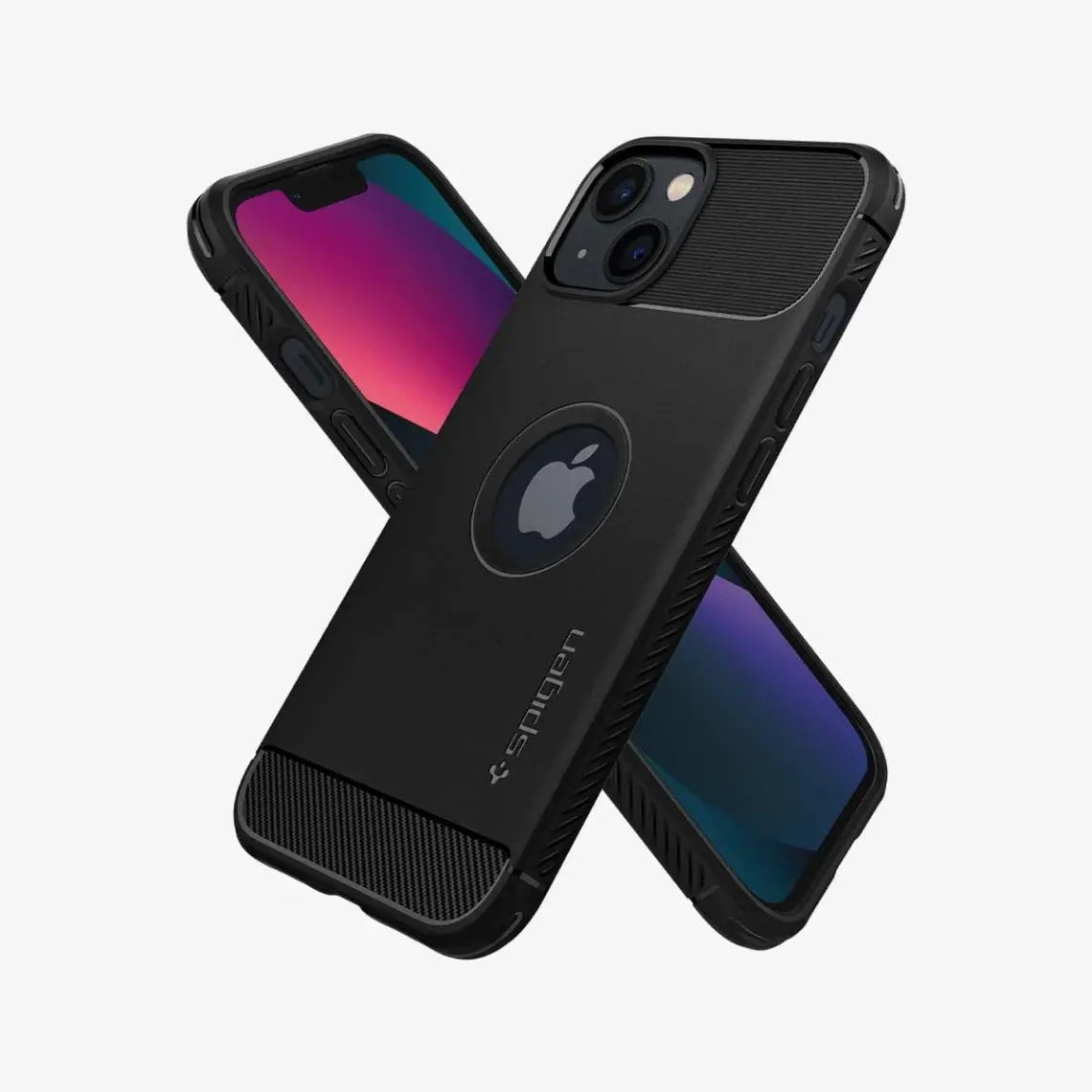 Spigen iPhone 13 Kılıf Rugged Armor Matte Black - ACS03518