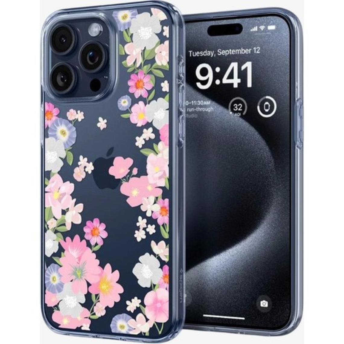 Spigen iPhone 15 Pro Kılıf Liquid Crystal 4 Tarafı Tam Koruma Blossom - ACS06558