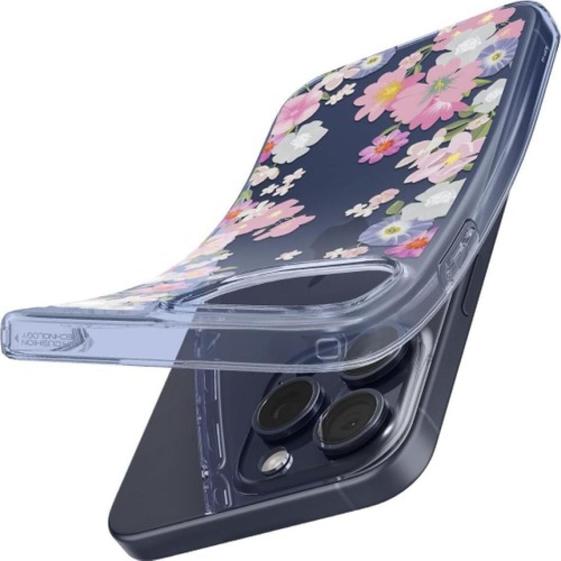 Spigen iPhone 15 Pro Kılıf Liquid Crystal 4 Tarafı Tam Koruma Blossom - ACS06558