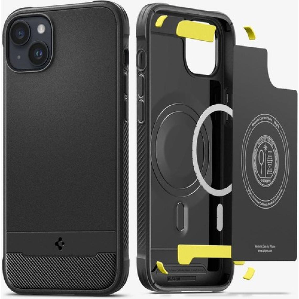 Spigen iPhone 14 Plus Kılıf Rugged Armor MagFit MagSafe özellikli Matte Black - ACS04890