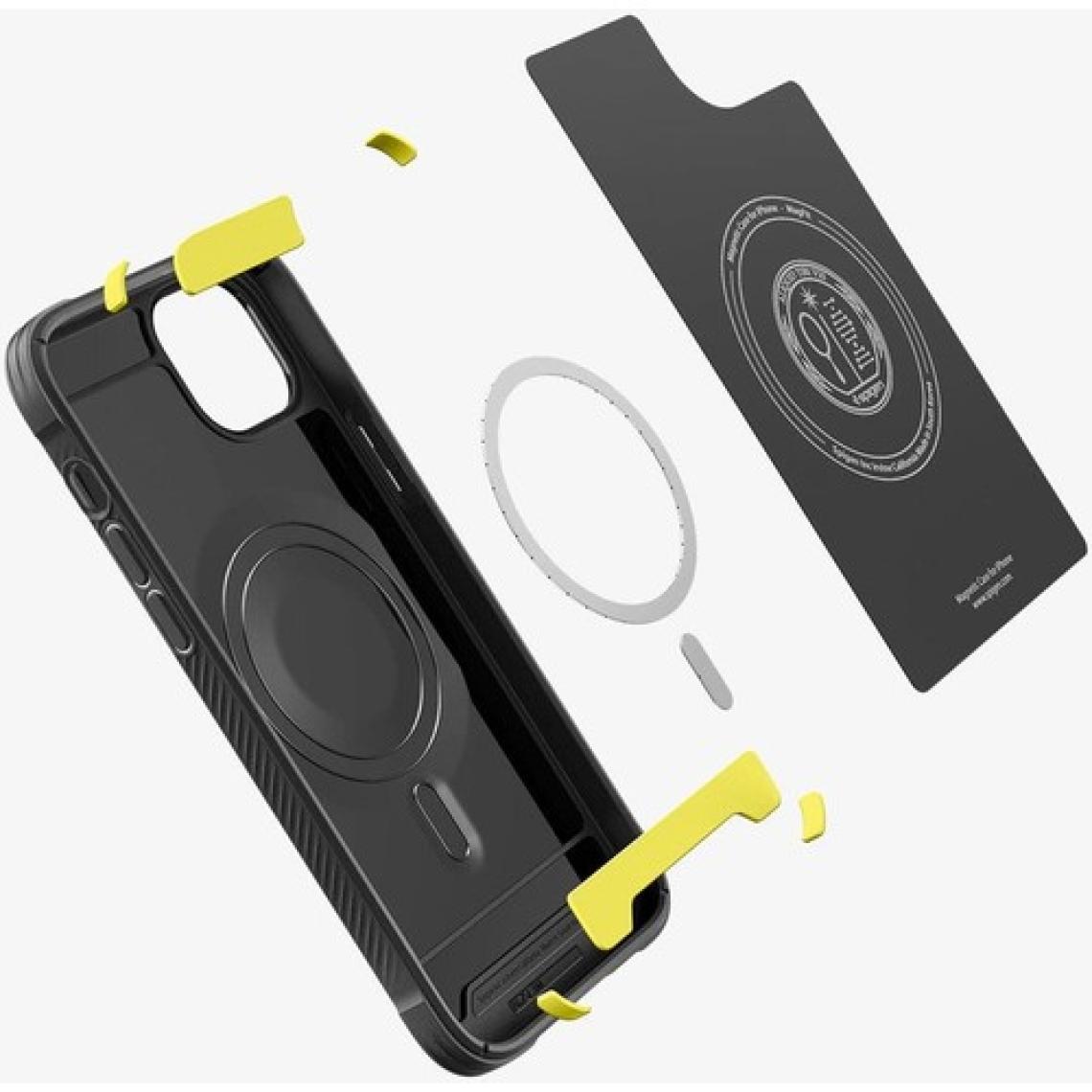 Spigen iPhone 14 Plus Kılıf Rugged Armor MagFit MagSafe özellikli Matte Black - ACS04890