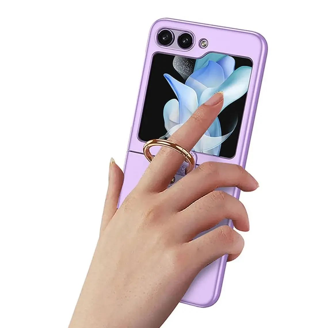 Heptek İletişim Samsung Galaxy Z Flip 5 Kılıf Mat Dokulu Ultra Ince Yapılı Kapak (Flip Rink)