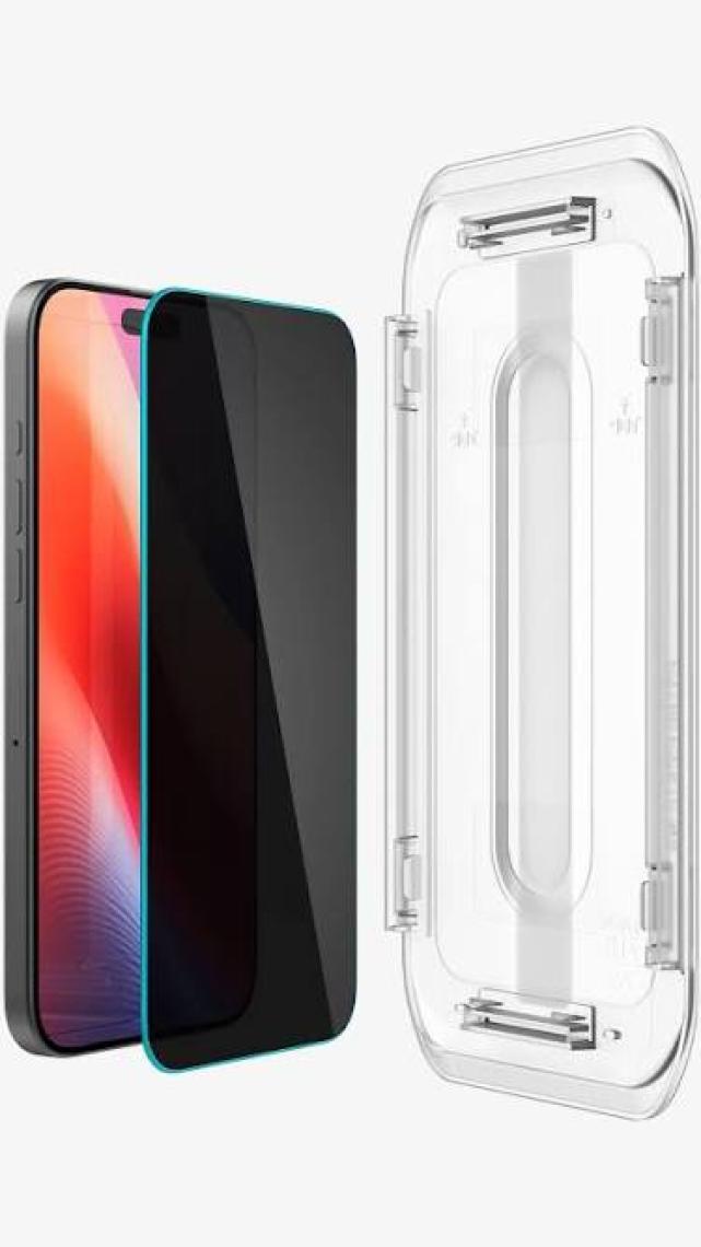 Spigen iPhone 16 Plus / 15 Plus Hayalet Cam Ekran Koruyucu Kolay Kurulum GLAS.tR EZ Fit Privacy HD (2 Adet) - AGL06885