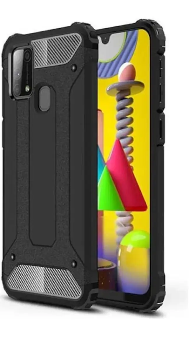 Heptek İletişim Samsung Galaxy M31 Kılıf Armor Köşe Korumalı Çift Katman Tank Zırh Kapak (Crash)